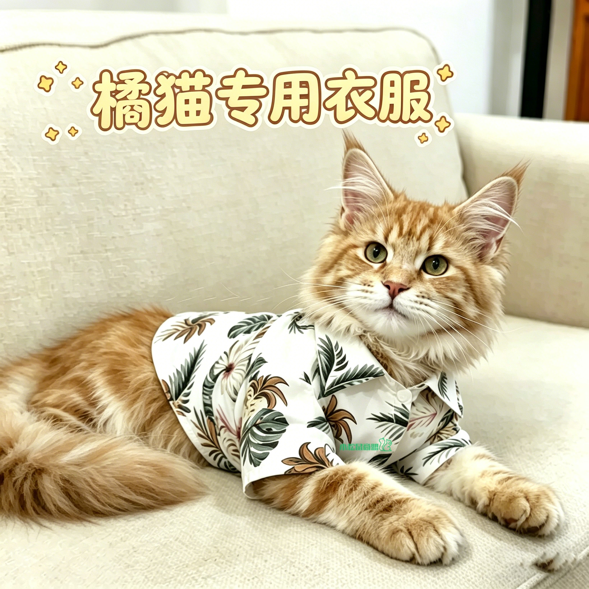 橘猫专用衣服猫咪护肚子公猫帅气夏季薄款防掉毛2026新款宠物背心