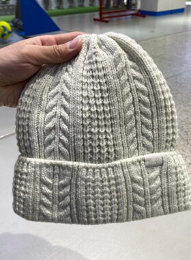 UA安德玛女秋冬季休闲帽HALFTIME绞花针织健身运动小圆帽1386639