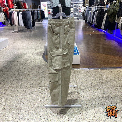 阿迪达斯三叶草男工装直筒牛仔裤