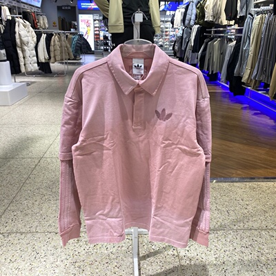 阿迪达斯三叶草男假两件POLO衫