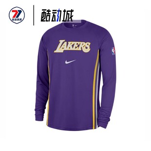 耐克Nike 洛杉矶湖人队男子训练速干篮球运动长袖T恤 HM7019-504