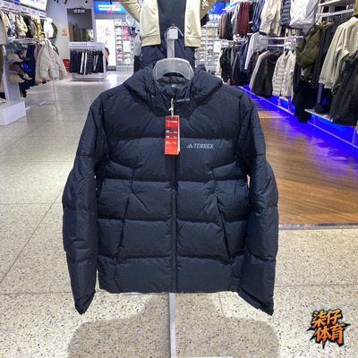 阿迪达斯男子连帽羽绒服外套