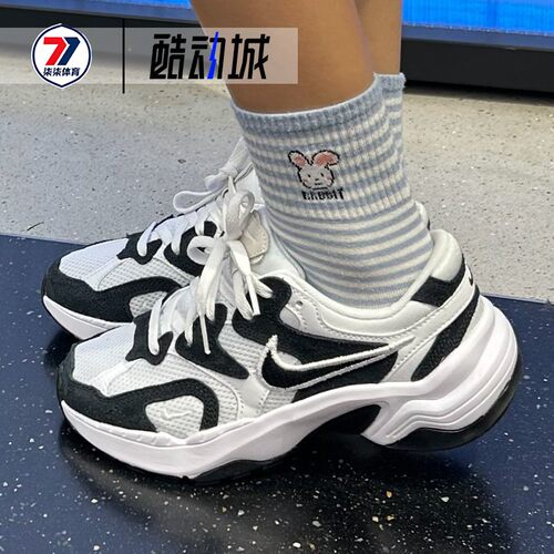 Nike耐克 AL8 舒适轻便 防滑低帮休闲跑步鞋 黑白 FJ3794-104