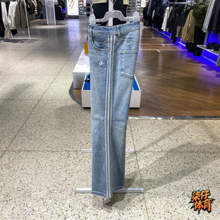 Adidas阿迪达斯三叶草马年限定新年款欧阳娜娜同款牛仔长裤KT3173