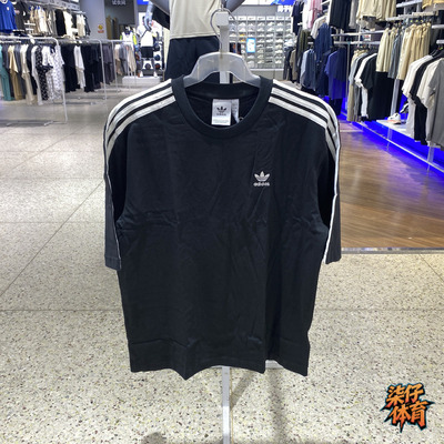 阿迪达斯三叶草宽松复古短袖男