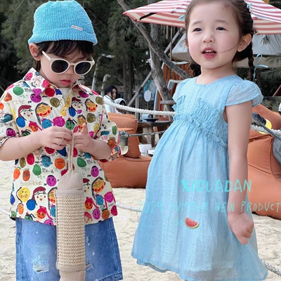 2024夏季男童童宝宝纯棉韩版ins时尚百搭开衫衬衫73018