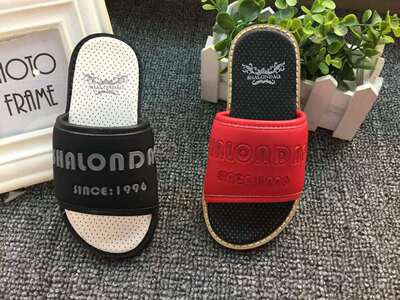 夏季红色休闲风拖鞋百搭