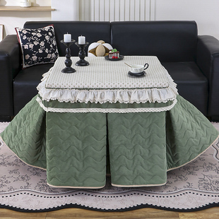 烤火桌子罩套2026新款冬款高级感麻将机被子加绒加厚正方形炉罩套