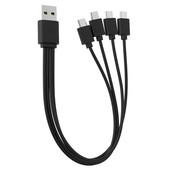 C线 USB转Type 4接口快充充电线 锂电池一转四充电线15CM 雷摄USB锂电池充电线