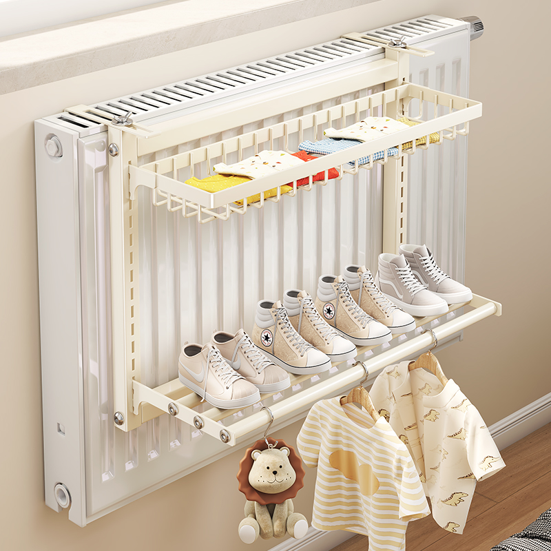 暖气片管上方晾衣架晾晒神器