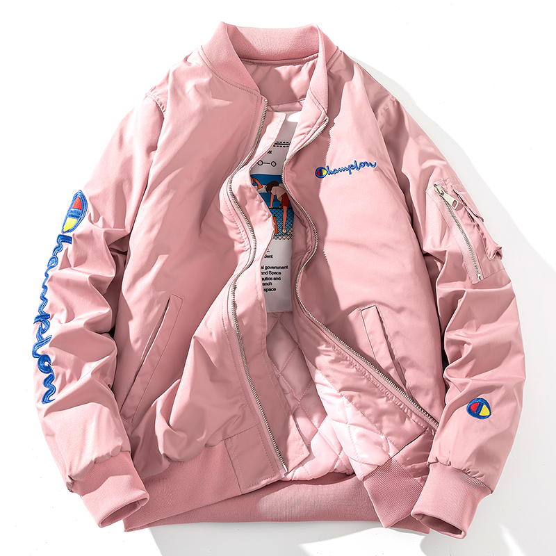 春秋冬季加厚大码宽松飞行员夹克