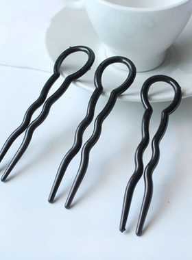 韩国头饰大号U型夹丸子头花苞头发夹发插U形夹发簪发梳盘发器发型