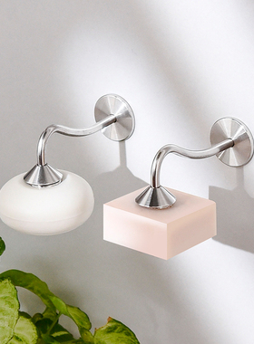 不锈钢肥皂盒壁挂式免打孔磁吸肥皂架卫生间创意沥水香皂盒置物架