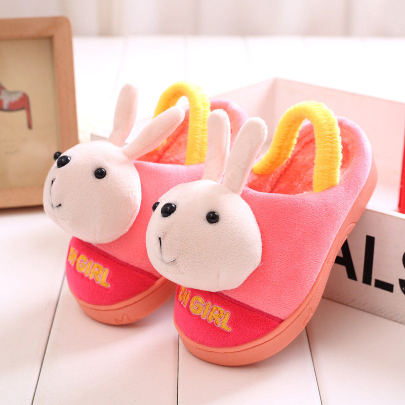 Pantoufles enfants en suède pour hiver - semelle caoutchouc - Ref 1011679 Image 3