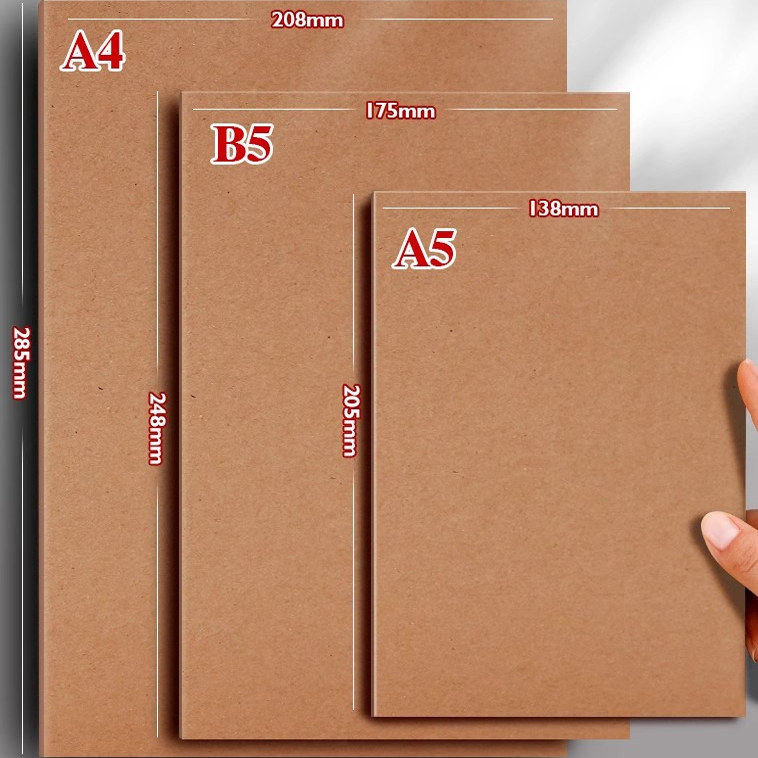 牛皮笔记本厚本子超厚横线本空白本内页初高中生简约大学生用a4方格b5牛皮纸录记事本a5加厚软抄草稿本拍纸本