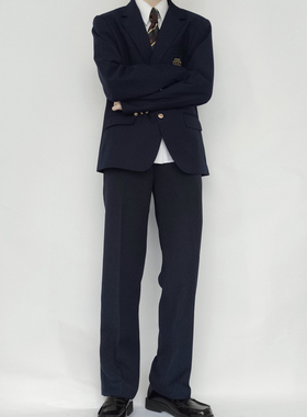 【刺篇】 原创日系jk/dk制服正版基础款学院风蓝色裤子西裤男女款