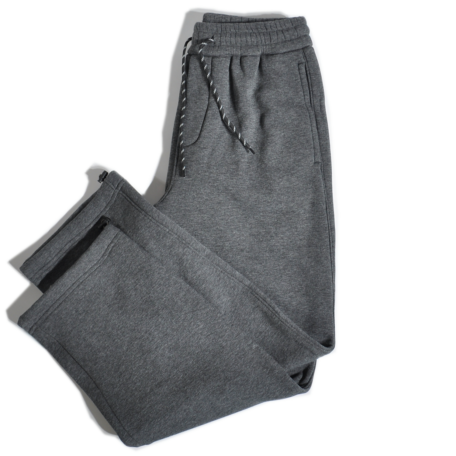 重磅加绒美式复古弯刀阔腿卫裤