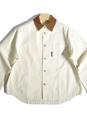 重磅美式复古阿美咔叽巴恩风猎装衬衫宽松廓形夹克底特律工装外套