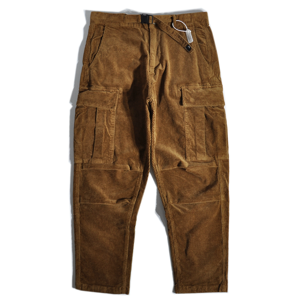 美式复古山系多口袋灯芯绒工装裤