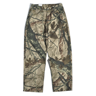 复古Chino宽松休闲长裤 美式 裤 重磅山系户外迷彩港风直筒阔腿工装