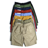 男 休闲运动健身居家五分裤 日系复古舒适百搭纯棉短裤 宽松直筒美式