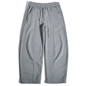 宽松直筒运动阔腿休闲裤 加绒保暖日系复古垂感廓形弯刀卫裤 美式 男