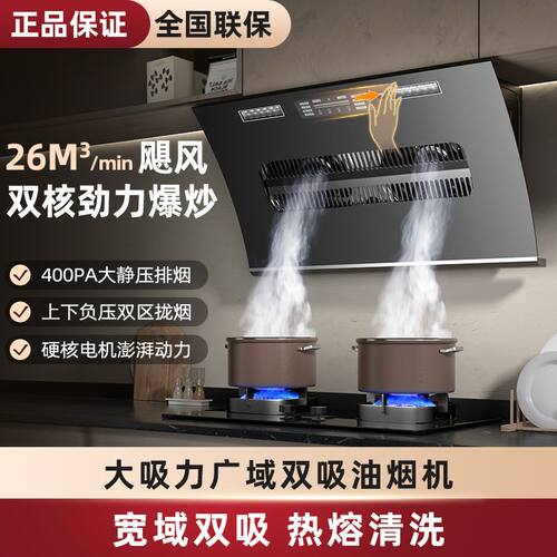 侧吸式双电机大吸力油烟机