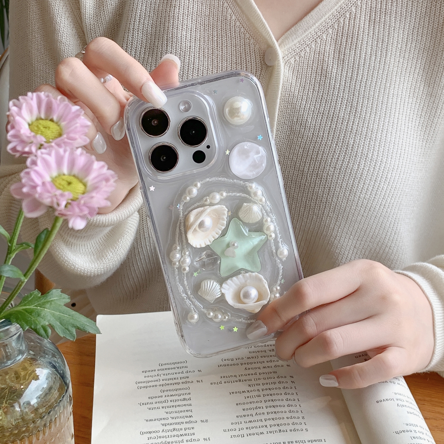 ins风小众立体贝壳手机壳