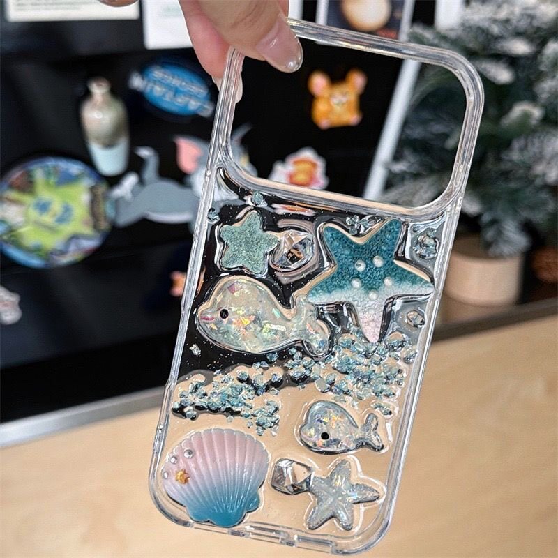 海洋风海星贝壳适用苹果17 18promax手机壳华为Mate80小米15oppoReno16立体vivos60红米k90一加保护套荣耀600