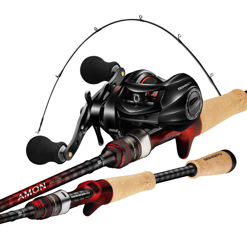 北溟鱼路亚竿套装单竿远投翘嘴专用全套初学水滴轮枪柄抛竿鱼竿