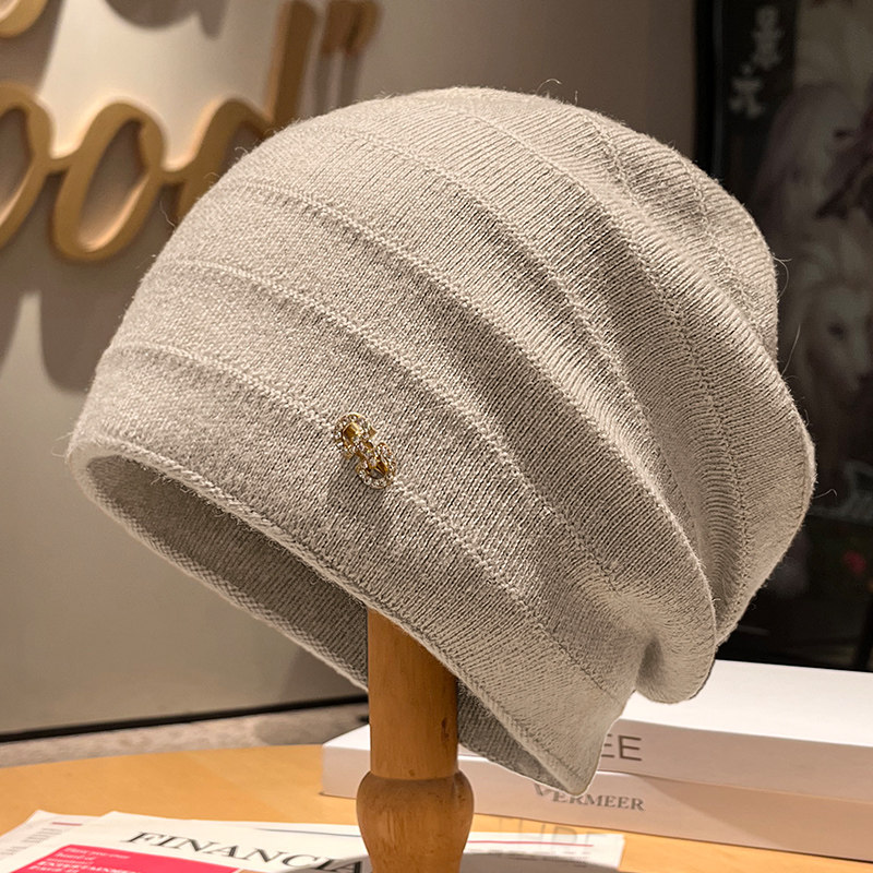 帽子女冬季新款2024毛线堆堆帽保暖针织包头月子帽套头百搭显脸小,服饰配件/皮带/帽子/围巾,帽子,淘宝优惠券,粉丝福利购,淘宝优惠卷