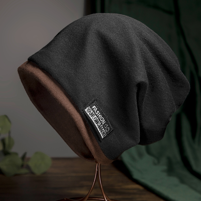 头巾围脖帽子两用男士堆堆帽冬季