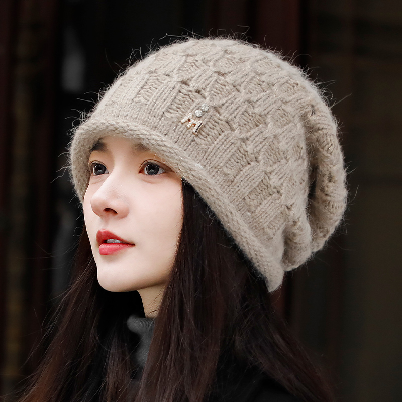 毛线帽女秋冬卷边柔软时尚