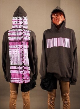 YYN RomanCatcher “扫描条形码”罗曼凯瑟重磅加绒卫衣嘻哈