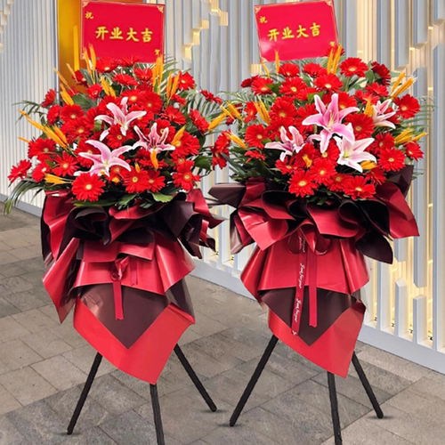 天津本地花店成品配送开业庆典乔迁开张送礼小预算便宜实惠花篮