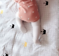 Bé 0-1-2 tuổi xuân hè và quần lửng mùa thu 369 tháng bé gái vớ đáy vớ cotton trắng dễ thương - Vớ tất lót lông 