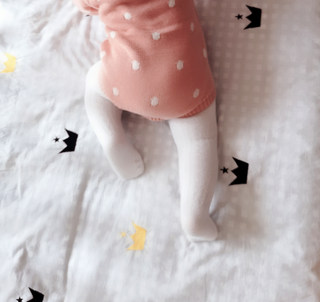 0-1-2岁婴儿春秋装连裤袜369个月女童宝宝打底袜白色纯棉可爱袜子