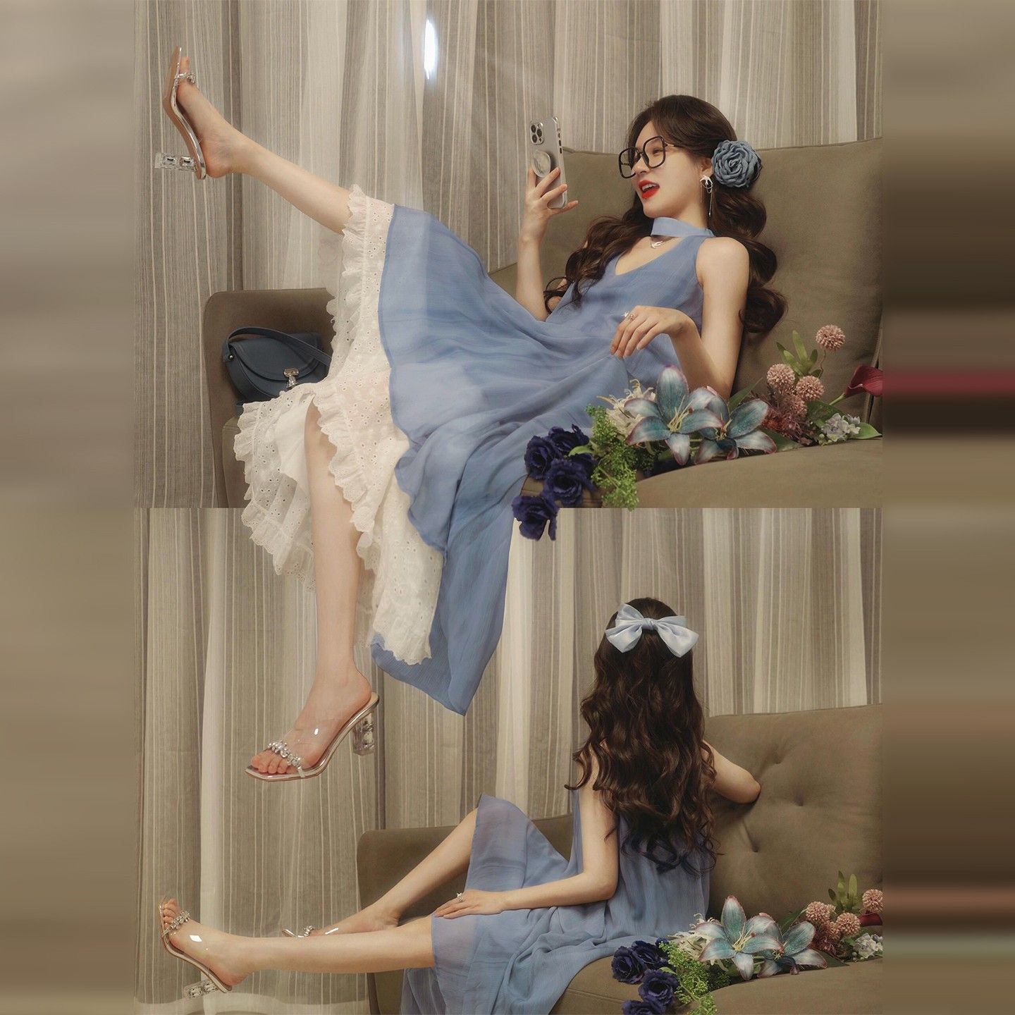 时尚修身气质百搭连衣裙子女