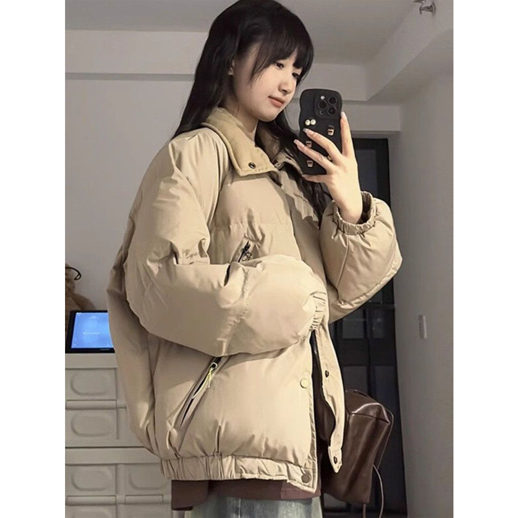 国潮港风羽绒棉服女小众外套