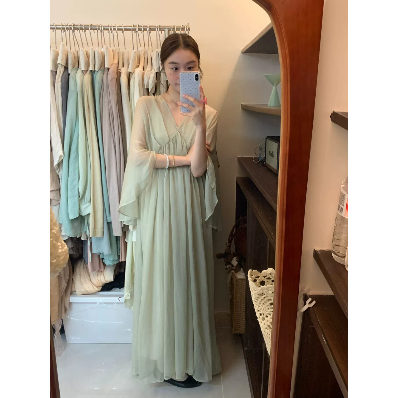 宽松垂感显瘦大摆裙子度假风长裙