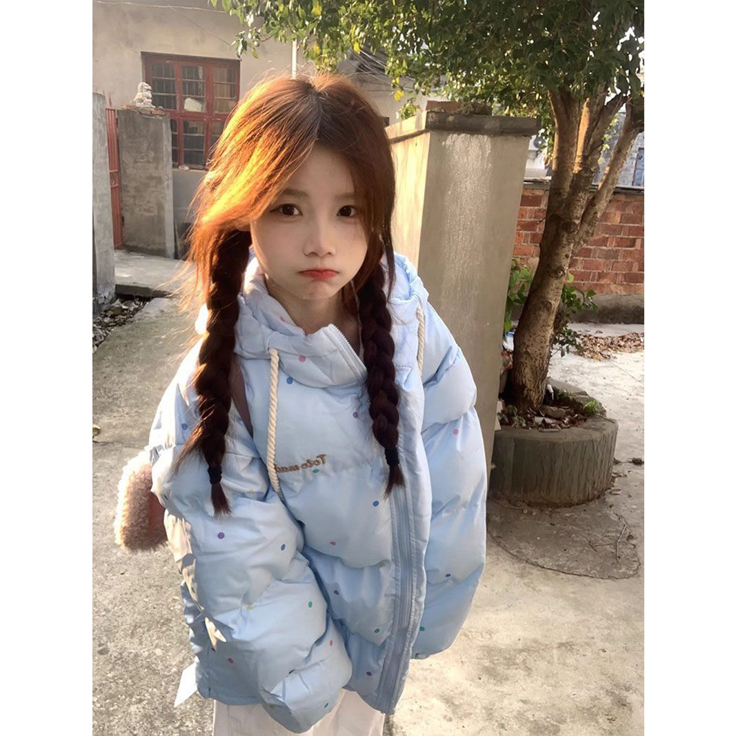 大毛领羽绒棉服女加厚外套女