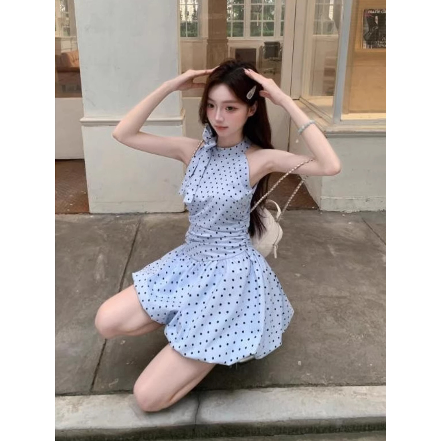新款气质花苞小个子短裙