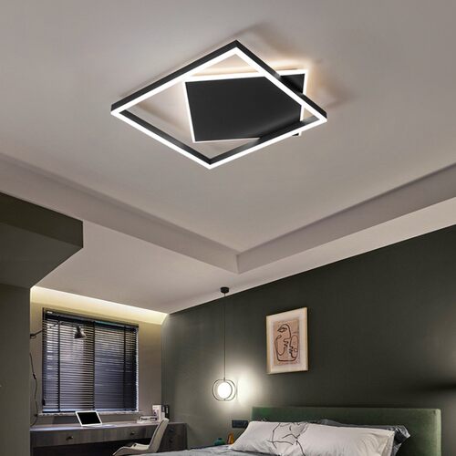 轻奢高档方形创意现代简约卧室灯