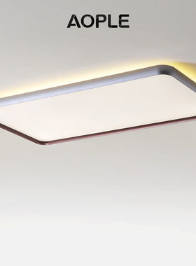 灯具现代简约客厅银灰色长方形全光谱护眼主卧室餐厅房间灯吸顶灯