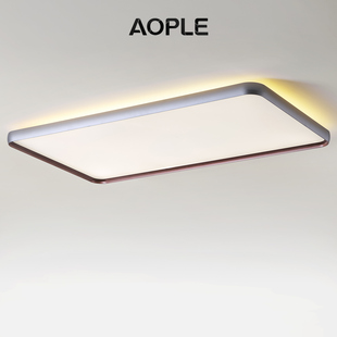 灯具现代简约客厅银灰色长方形全光谱护眼主卧室餐厅房间灯吸顶灯