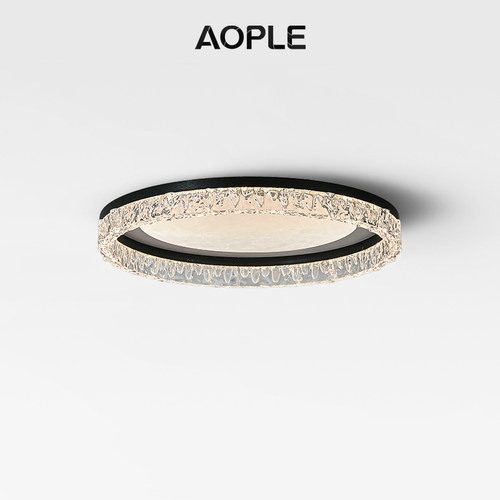 意式轻奢圆形主卧室灯房间书房饭厅灯全光谱护眼LED客厅灯吸顶灯