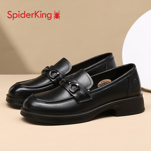 蜘蛛王英伦风轻便乐福鞋女