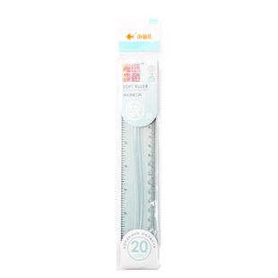 软尺子软胶弯曲折不断小学生文具专业测量工具多功能透明塑料直尺15cm20厘米日韩可爱绘图长折叠尺30cm儿童用