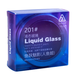 网红液态玻璃泥非牛顿流体液态玻璃解压史莱姆儿童安全变色弹跳泥夜光彩泥小学生儿童减压发泄粘土黑科技玩具