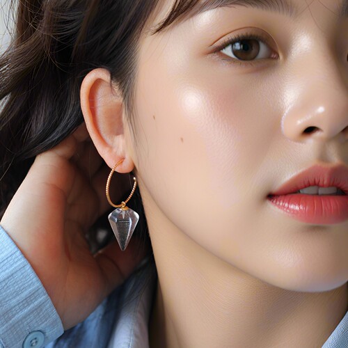 D复古风Vintage Jewelry中古首饰古琉璃几何优雅耳饰珠宝氛围感